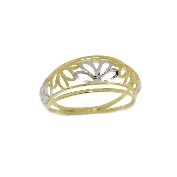 Anel Flor Vazada Due em Ouro 18 Kilates � 25270